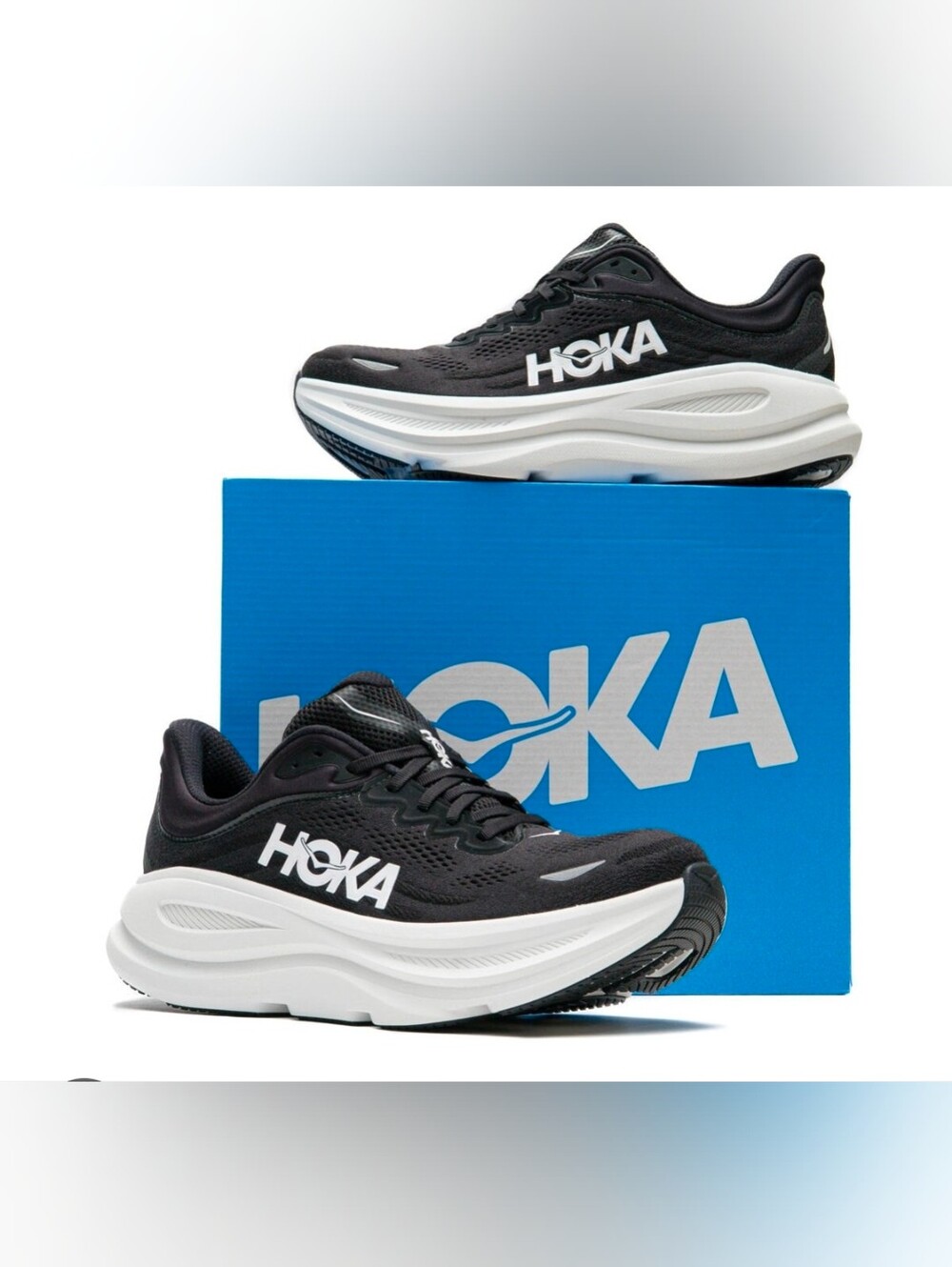 Hoka Bondi 9 Women's Black And White Size 8.5B